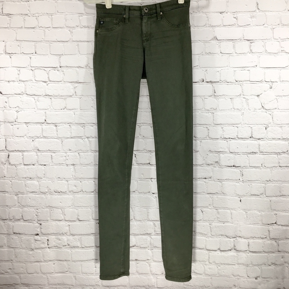 AG Adriano Goldschmied Dark Green Legging Jean